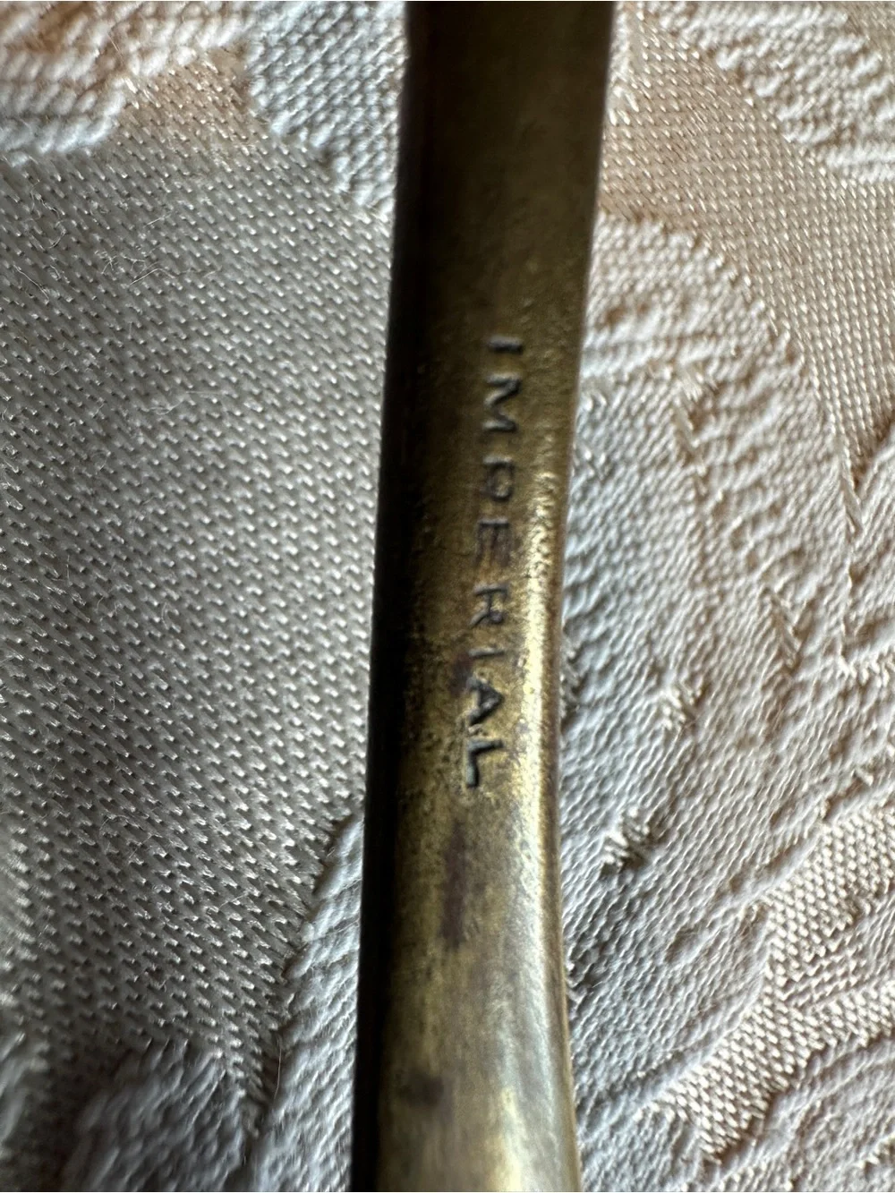BAntique silverplate serving spoon International Silver Imperial pattern 1893 re